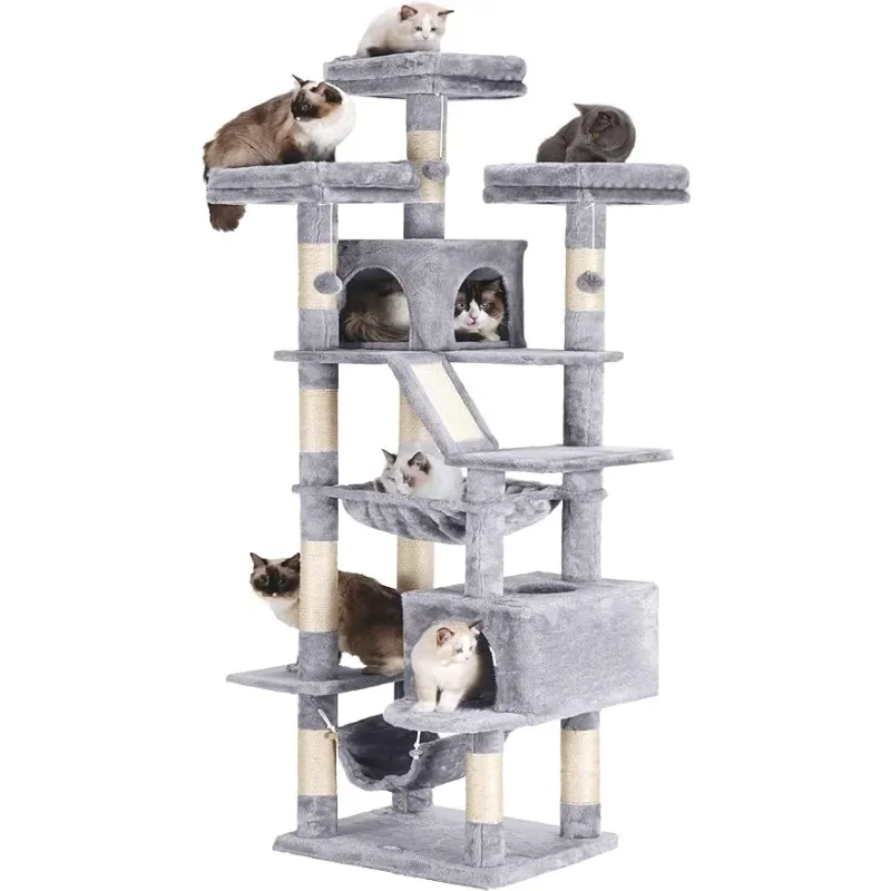 

73 Inches Tall Cat Tower for Large Cats 20 Lbs Heavy Duty for Indoor Cats Big Cat Furniture Padded Plush Perch