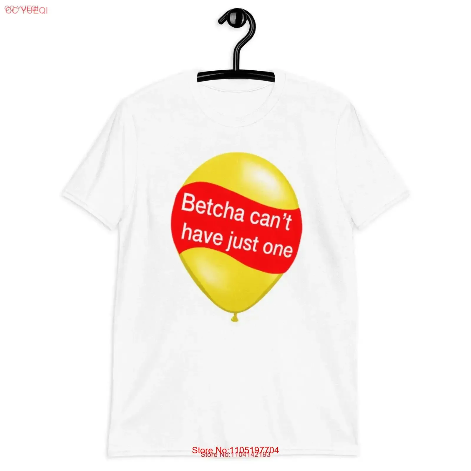 قميص Betcha Can Have Just One NOS، قميص عتيق مغسول ملابس الشارع للارتداء اليومي، رسومات أنيقة للجنسين قابلة للتنفس #1