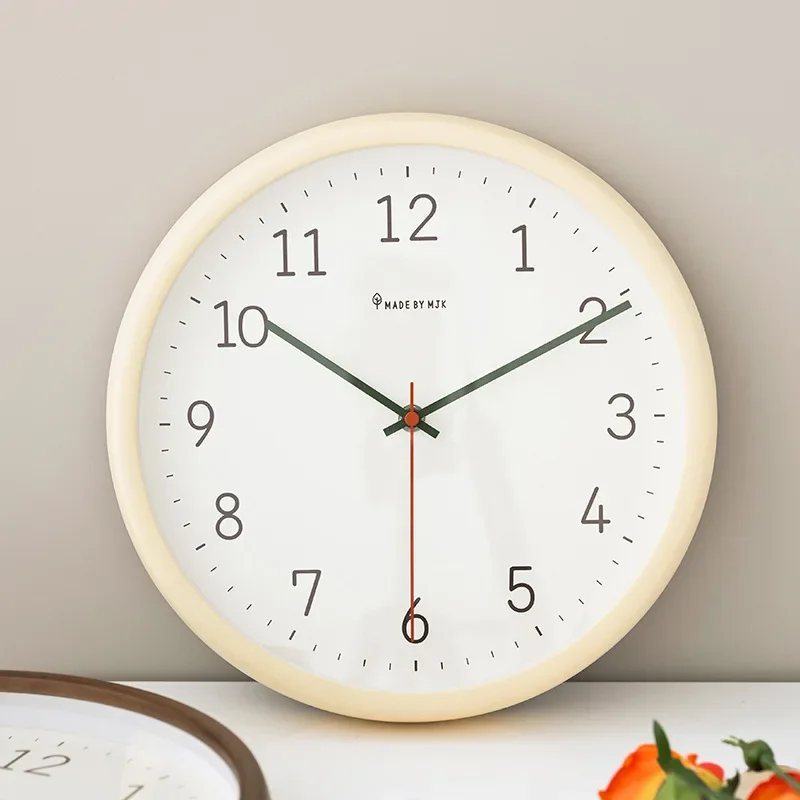 12 Inch Japanese Style Retro Solid Wood Wall Clock Mute Simple Living Room Decor Home Wall Watch Study Room Office  Clocks
