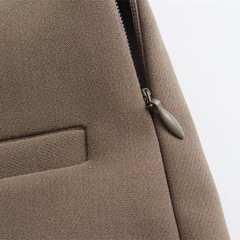 Moda dividir mini shorts saia feminina bolso cintura alta escritório senhoras saias elegante design irregular zíper shorts saias mulher