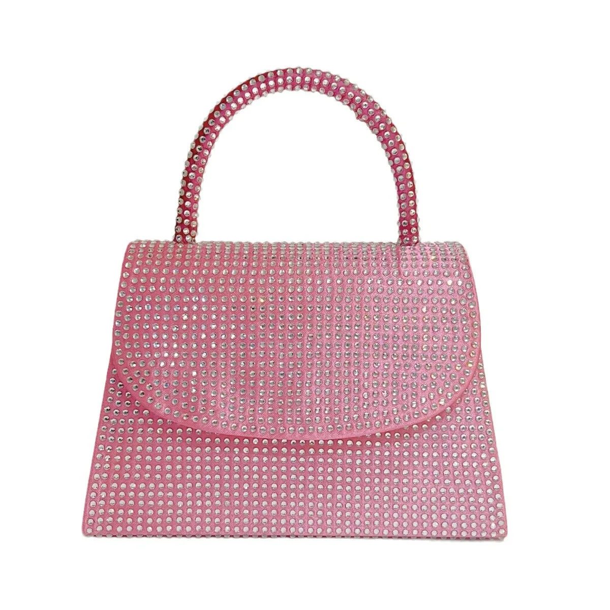 J52 Sweet Memory Bags Diamond Small Square Bag, Simple and Shiny Luxury Wrist Banquet Bag, Women's Handbag