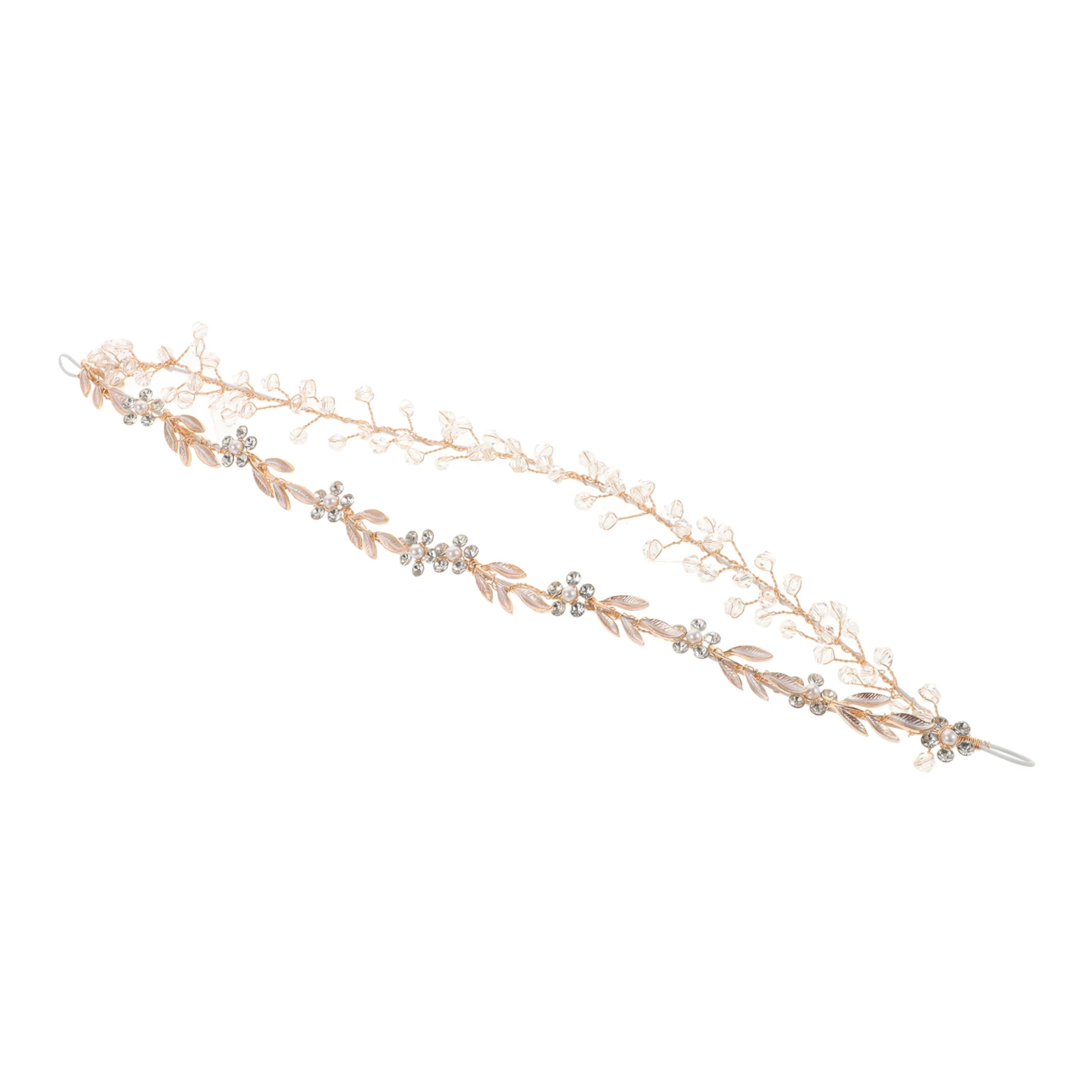 

Crystal Pearl Headb Hair Bridal Woman Headdress Zinc Alloy Hoops Wedding Party Accessories HSJ7159G Golden