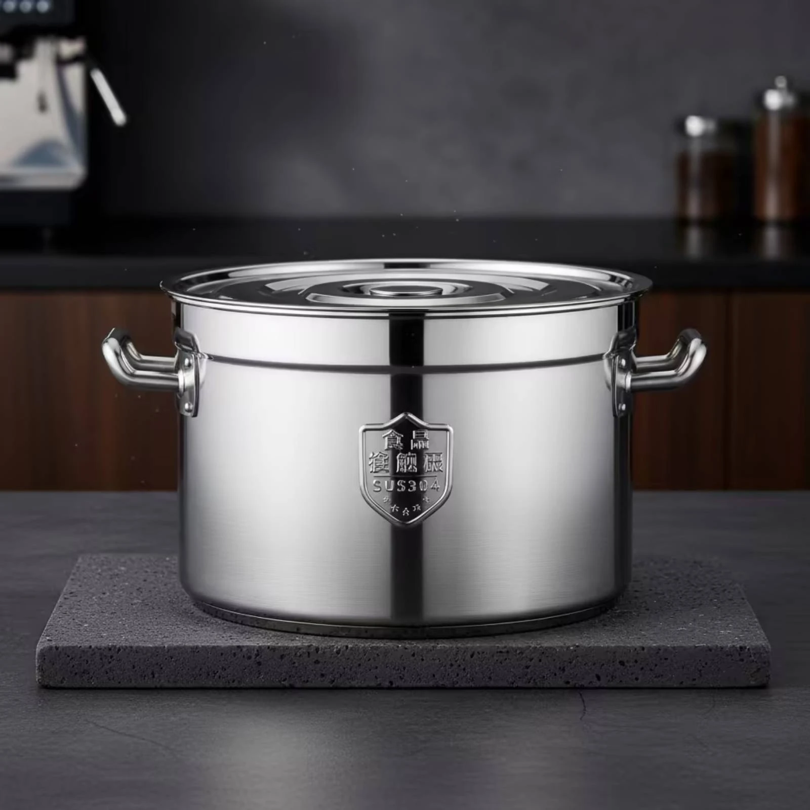 Stainless Steel Stock Pot Heavy Duty Stock Pot with Lid Stockpot with Lid Even Heating Stockpot with Side Handles Flat-Bottom