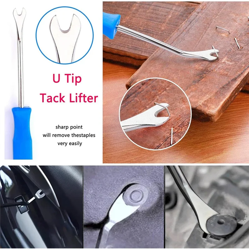 เล็บRemoverเครื่องมือStaple Puller,เล็บดึงคีมTack Remover 5PcsเบาะStaplesเครื่องมือสําหรับโครงการเฟอร์นิเจอร์