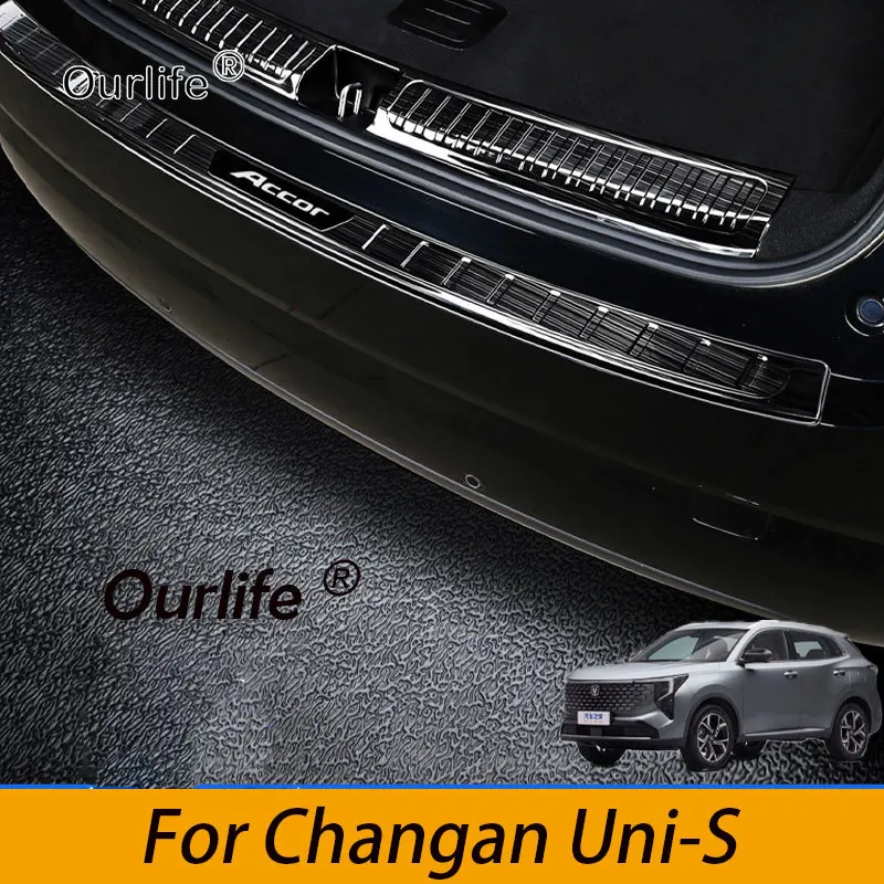 

For Changan Uni-S 2026 Ca Threshold Protection Sticker Rear Trunk Inner Bumper Plate Guard Stainless steel Protector Accessorie