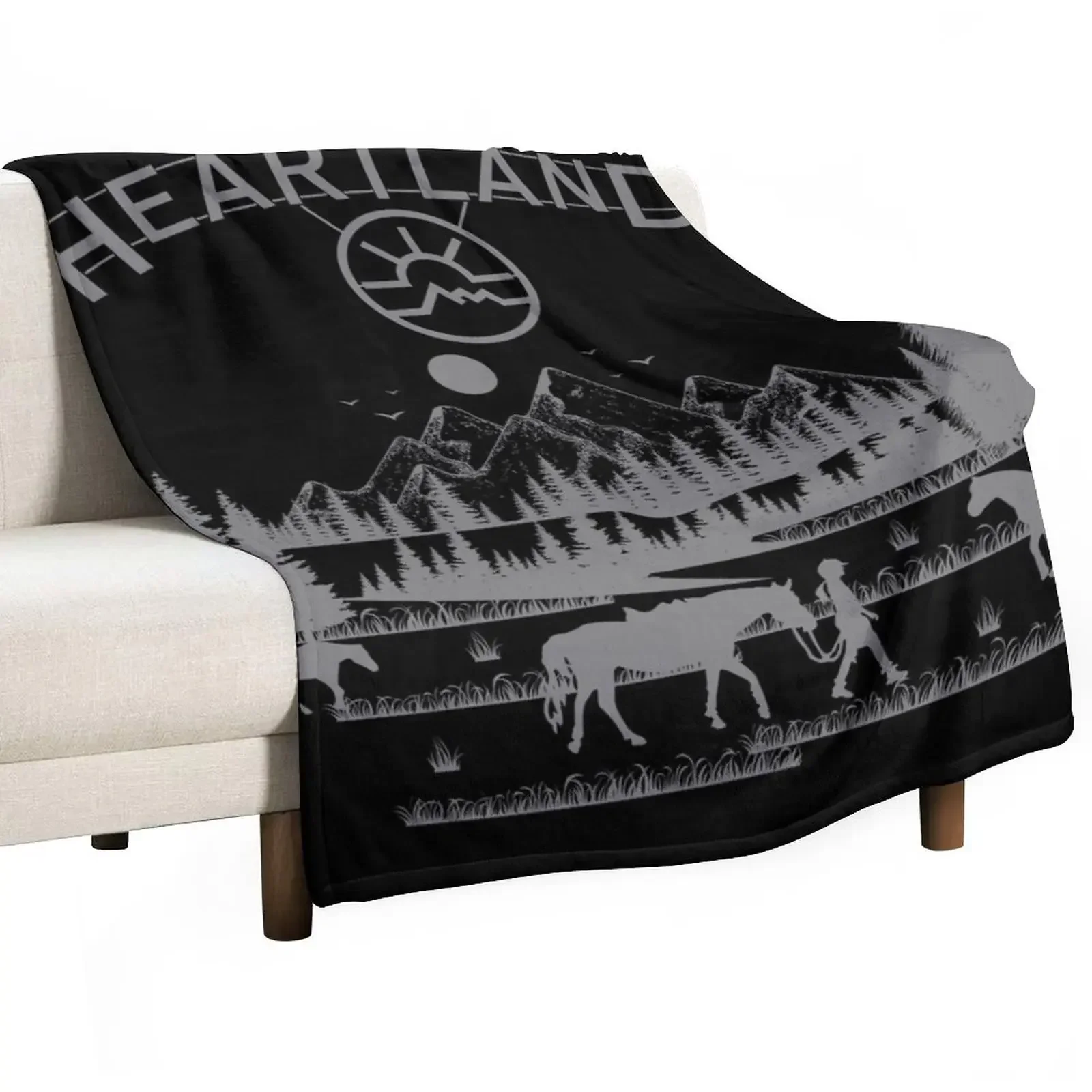 New Heartland, Heartland Ranch , Horse Lover, farmer heartland, Heartland Retro Vintage, Ranch Lover, Horse Owner Throw Blanket