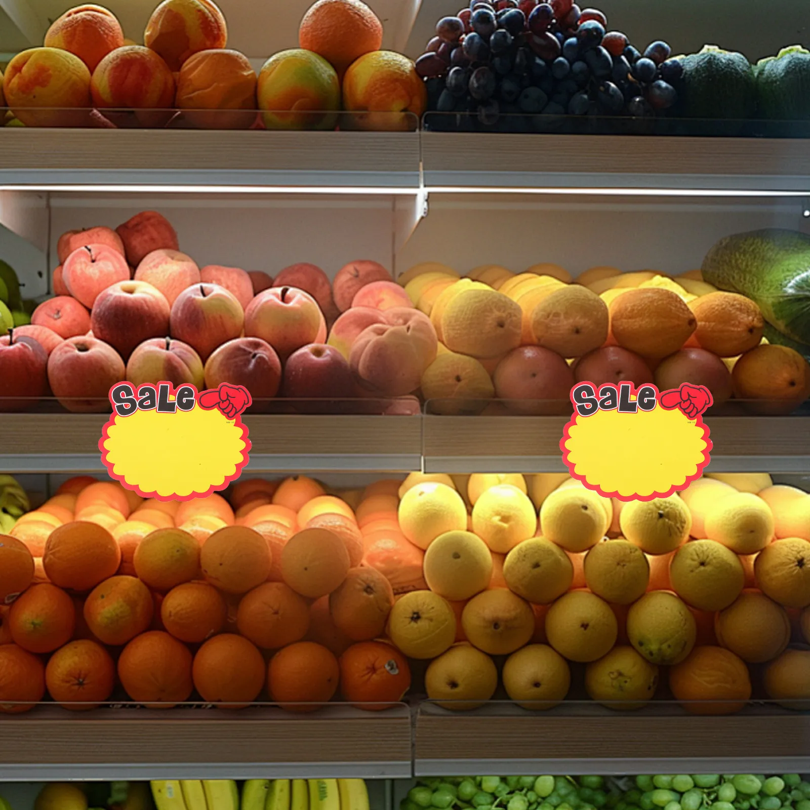 

80Pcs Product Labels Burst Paper Sale Tags Supermarket Retail Store Display Cards Advertising Signs for Pricing and Promotions