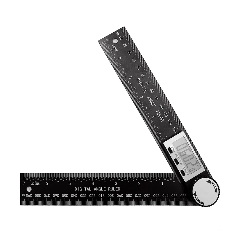 Electronic digital angle ruler protractor ABS plastic woodworking ruler angle measuring instrument multi-function 360 degrees