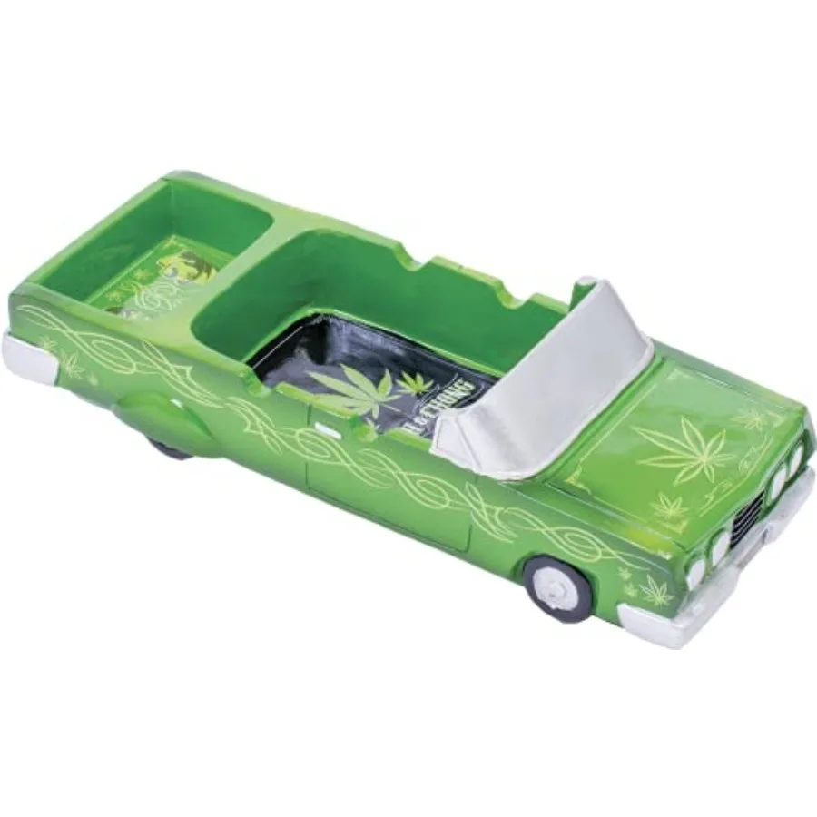 

Пепельницы Cheech and Chong Special Edition к 50-летию - Дизайн с полосатыми листьями в стиле Lowrider - Настольная пепельница для курения