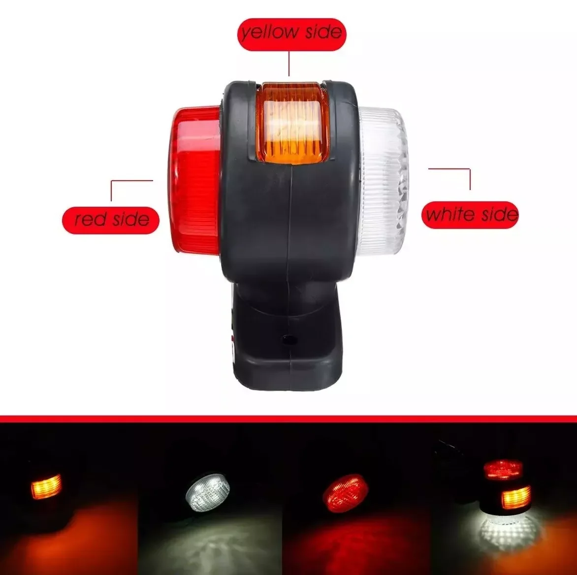 

2pcs 12v Car Led Side Marker Lights Indicator Rubber Lamp For Trailer Truck Automobiles And Spare Parts Side Marker LED Lights
