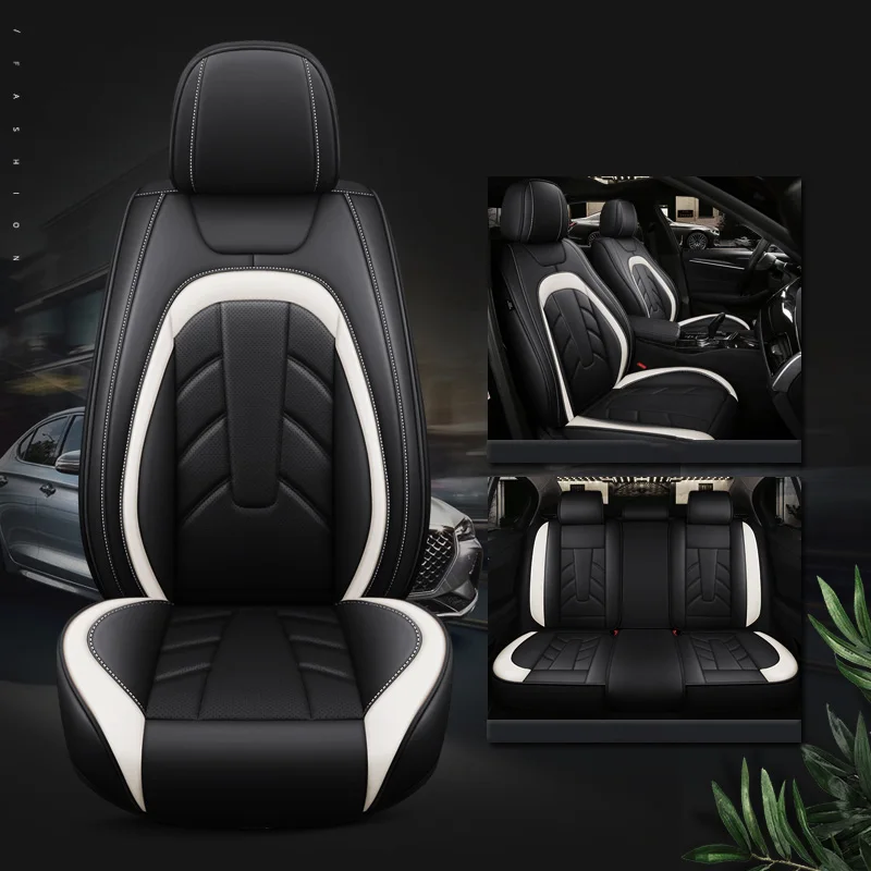 

Universal Leather Car Seat Cover For Opel Vectra C B Grandland X Honda Jazz Accord 7 8 Vezel Kia Sportage Auto Interior Full Set