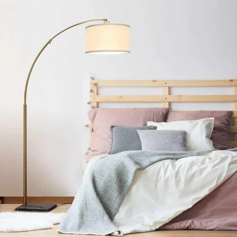 Lampada da terra ad arco, lampada da terra luminosa per soggiorni, uffici e camere da letto, decorazioni moderne per soggiorno, lampada da terra a sospensione alta