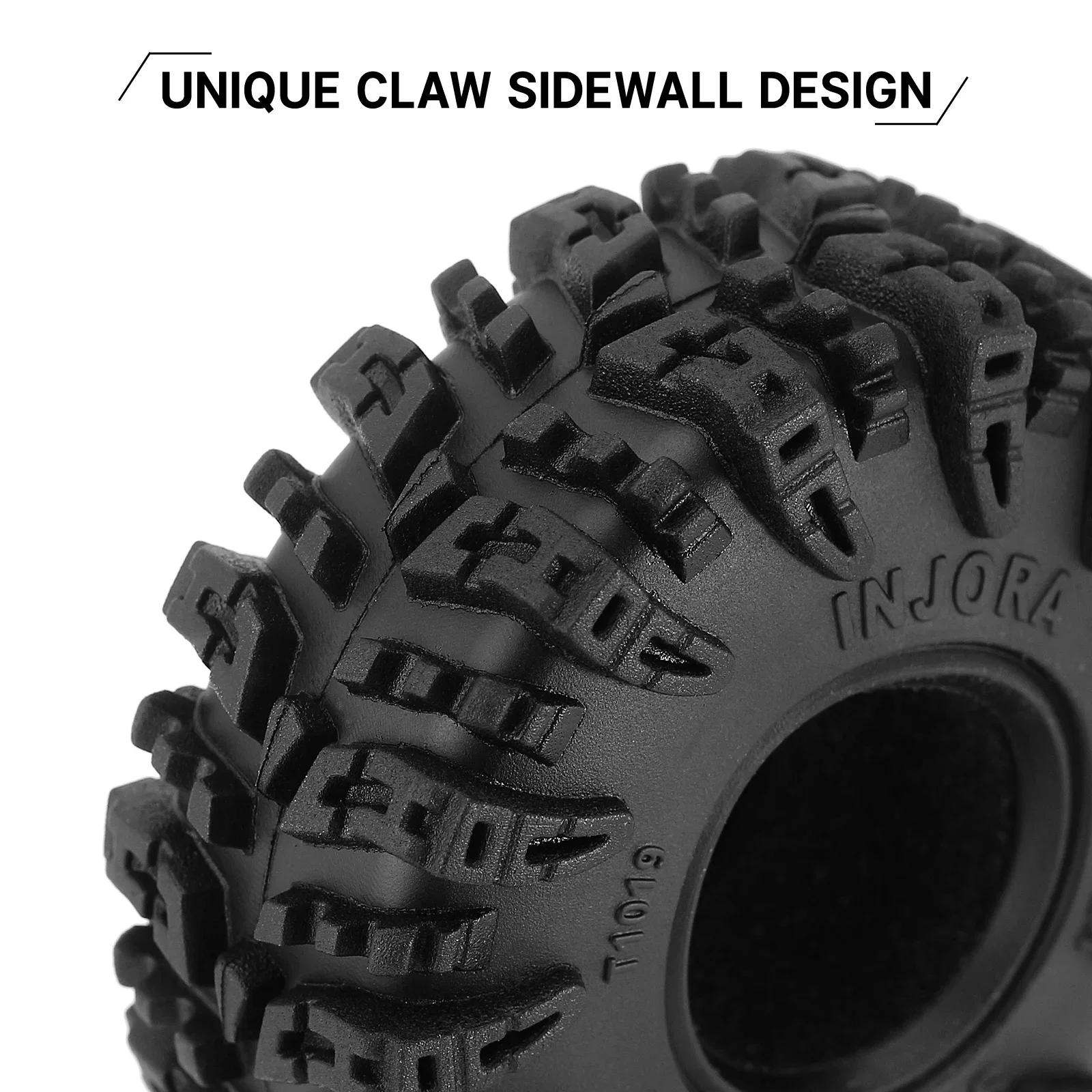 Swamp Claw S5 โคลน Terrain 1.0 "ล้อยาง 64*24 มม.สําหรับ 1/18 1/24 RC Crawler รถ (T1019)