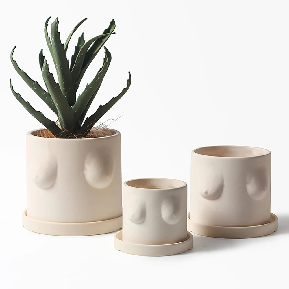 Nordic bikini Shaped Flowerpots Cement Silicone Molds Green Plants, Succulent Pot Concrete Molds, flowerpots silicone molds