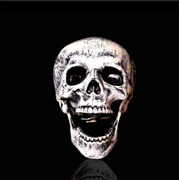 Halloween Realistischer Totenkopf Skelett-Kopf Menschliche Hände und Arme für Halloween-Party Haus Garten Rasen Deko Spukhaus Horror-Requisiten – Detail 5