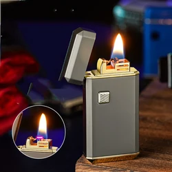 Button ignition kerosene lighter retro high-end oil electric hybrid lighter as a gift to husband