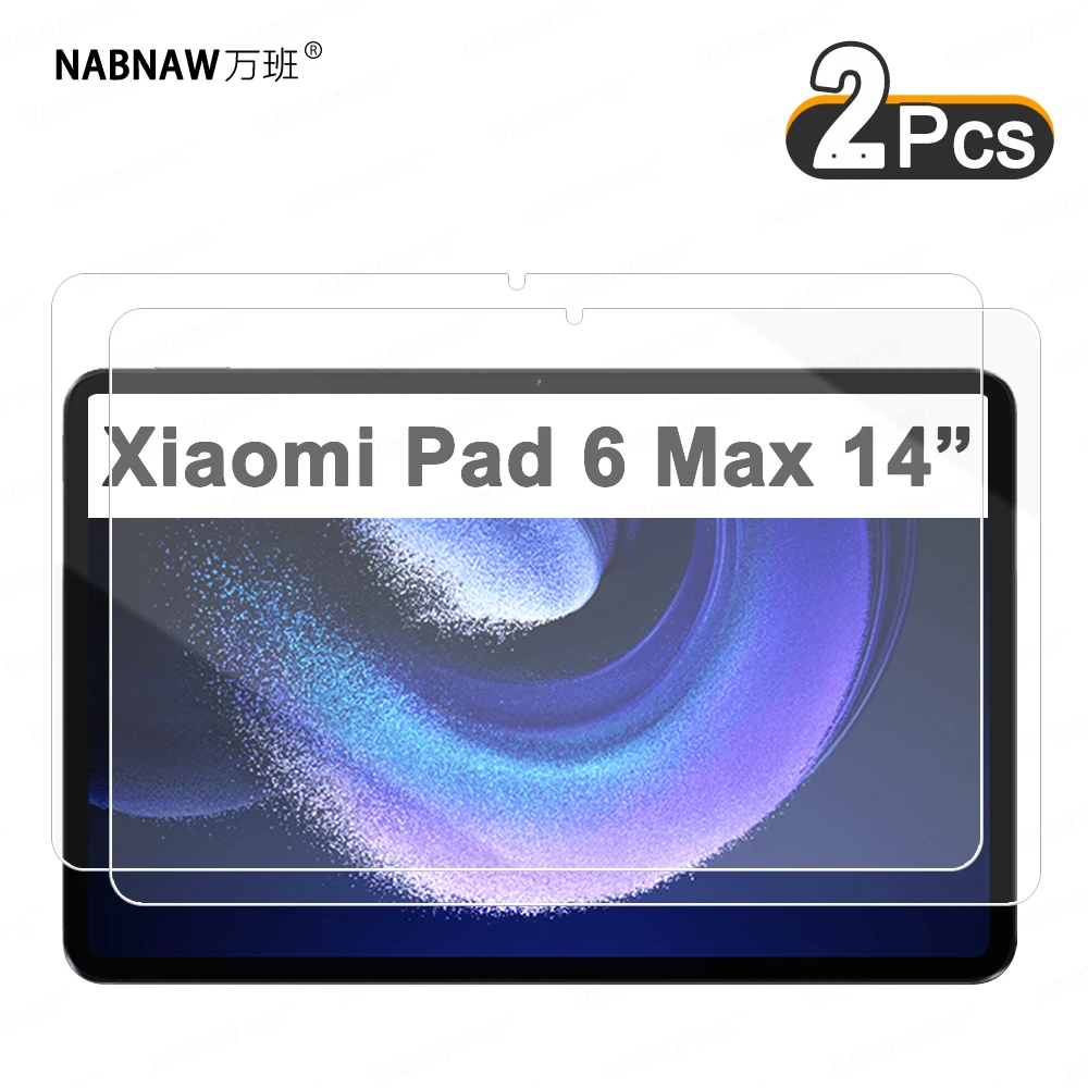 Protector de pantalla HD a prueba de arañazos, vidrio templado para Xiaomi Pad 6 Max, película protectora para tableta de 14,0 pulgadas, 2 unidades