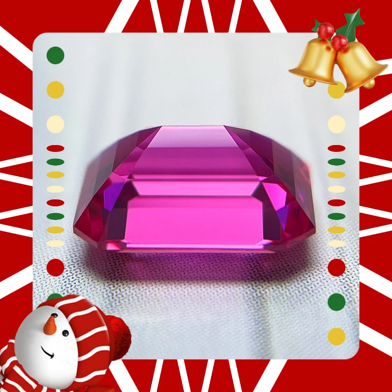 

Lab Grown Sapphire Emeralds Cut Hot Pink Color DIY Charms Jewelry Rings Earring Making Main Materials Selectable AGL Certificate