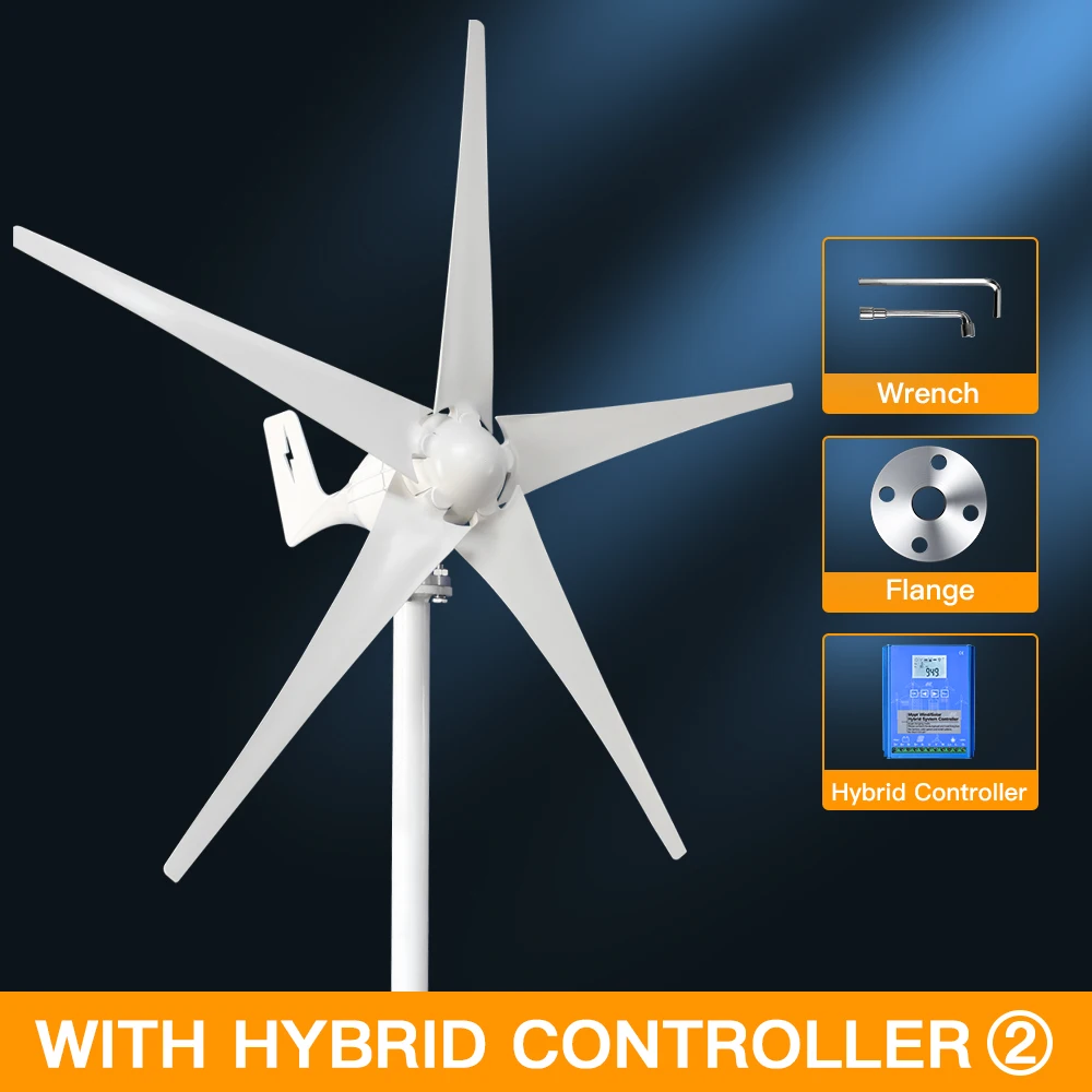 3000W Windturbine 12V 24V 48V Gratis Energie Windturbine Met Gratis MPPT Controller batterij 220V Voor Huishoudelijk Gebruik