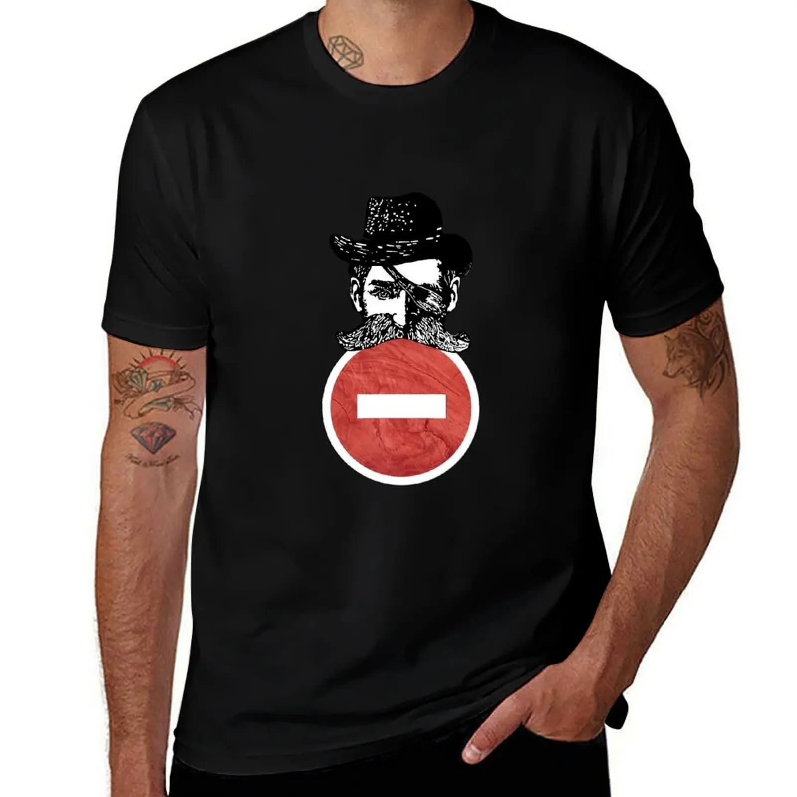 

No Entry Cowboy! T-Shirt cotton t shirt man funny t shirts dark humor t shirt for man 100 percent cotton T-shirt
