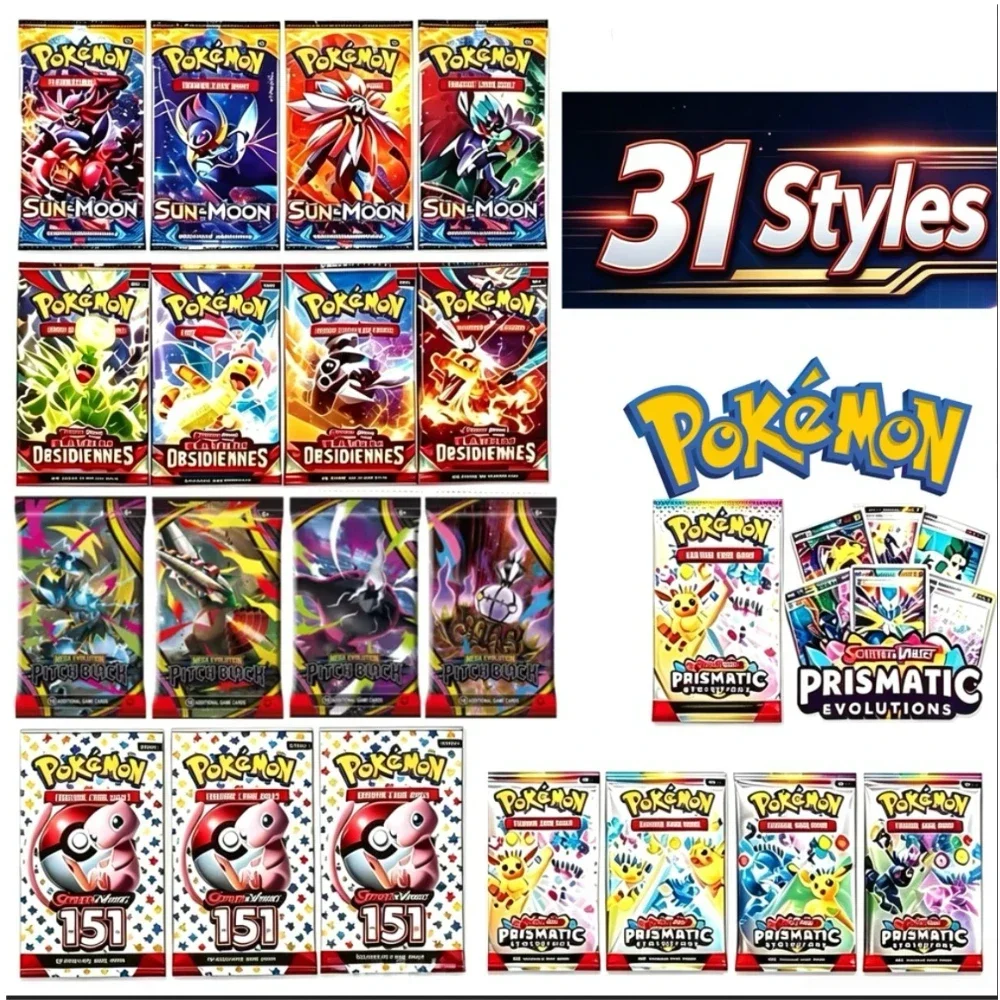 130Pcs Card Scarlet & Violet Prismatic Evolutions English TCG Booster Battle Carte Trading Collection Cards Game Card Gift