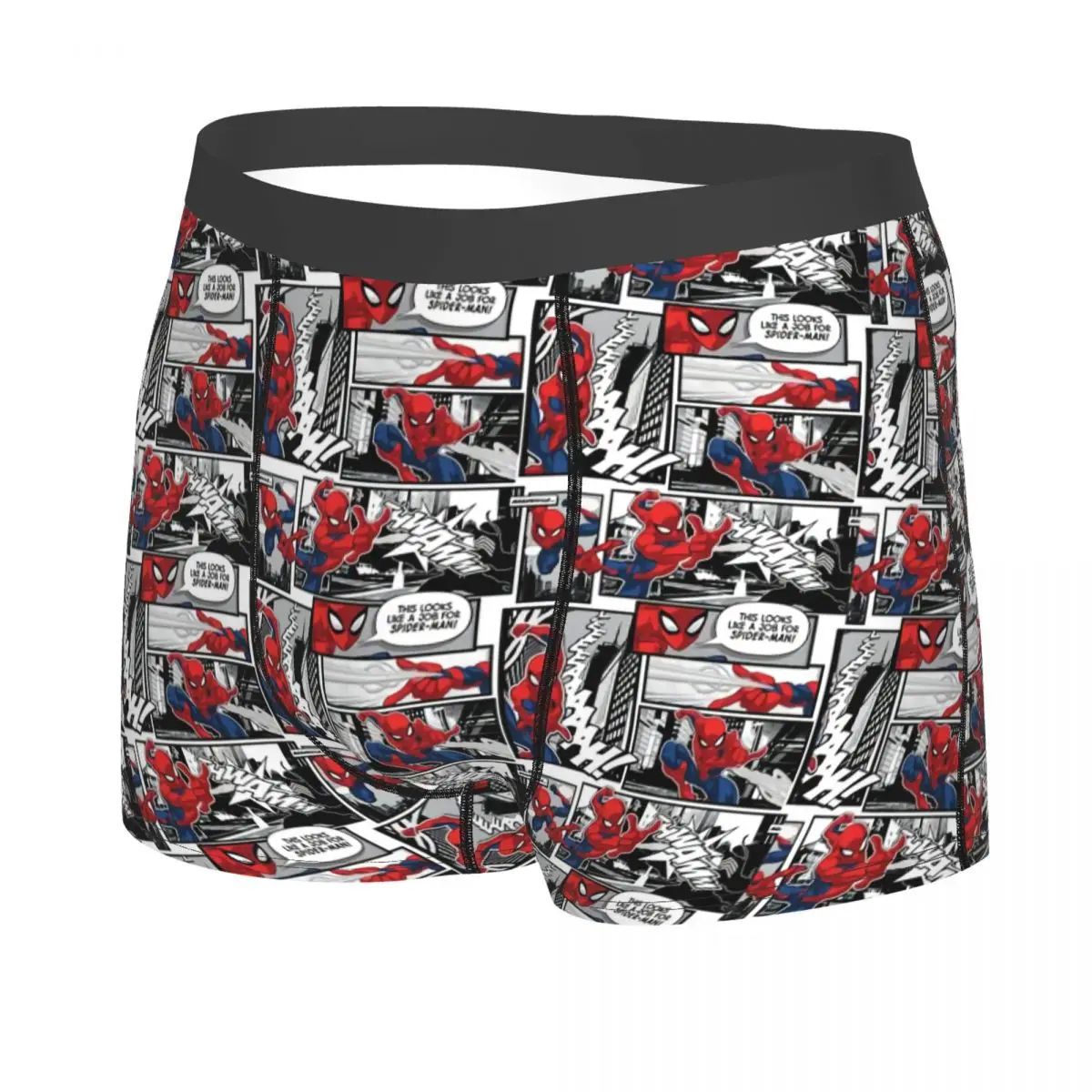 Custom Spider Man Collage Underwear Male Printed Customized Boxer Shorts Panties Briefs Soft Underpants