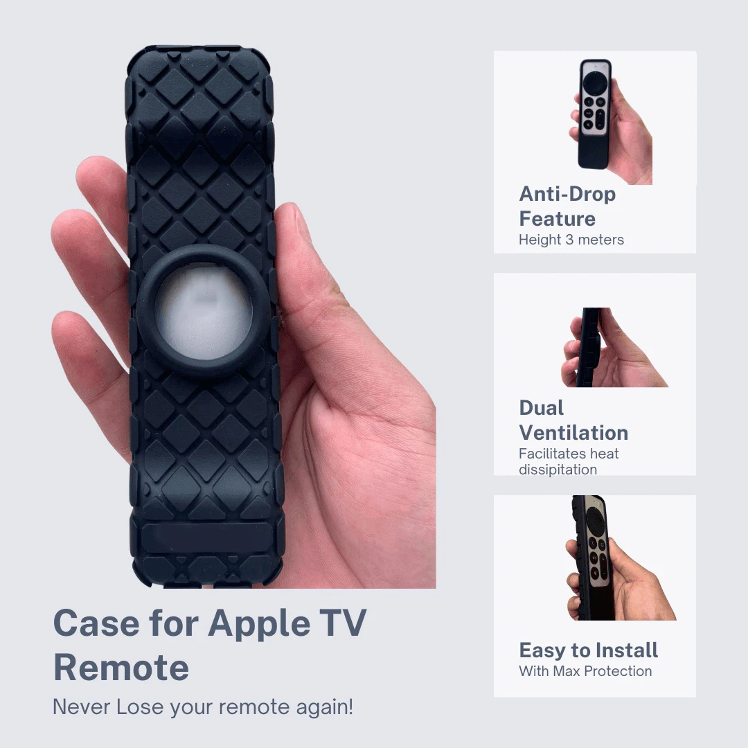 Remote Case for Apple Siri Remote 2021/2022 (2nd/3rd Gen), for Apple 4K HD TV Siri Remote (2nd/3rd Generation) AirTag Applicable