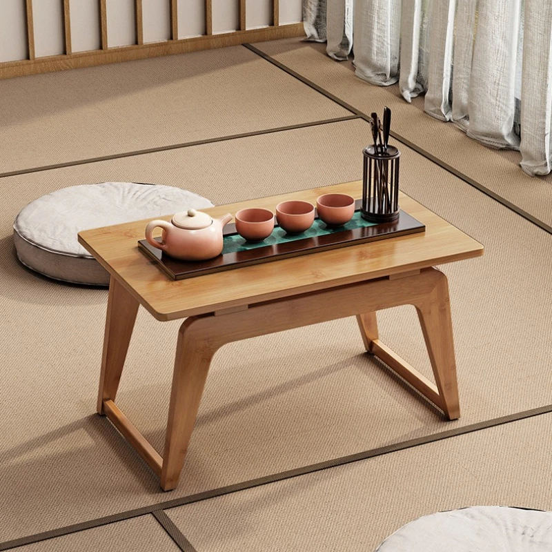 Tatami tea table Japanese bay window small table household kang table Japanese window sill sitting low table small coffee table image 6