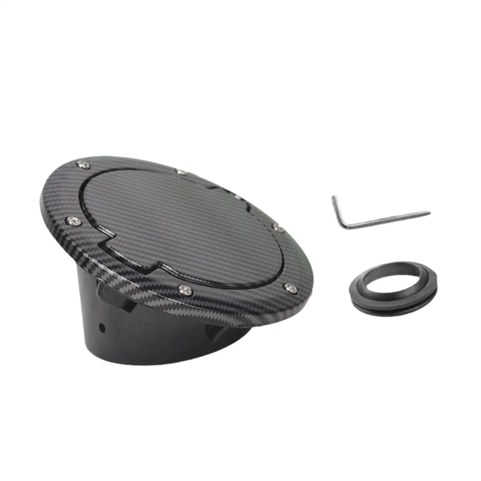 Professional Gas Cap Cover Metal Fuel Filler Door Replacement Compatible with Jeep Wrangler - view 2