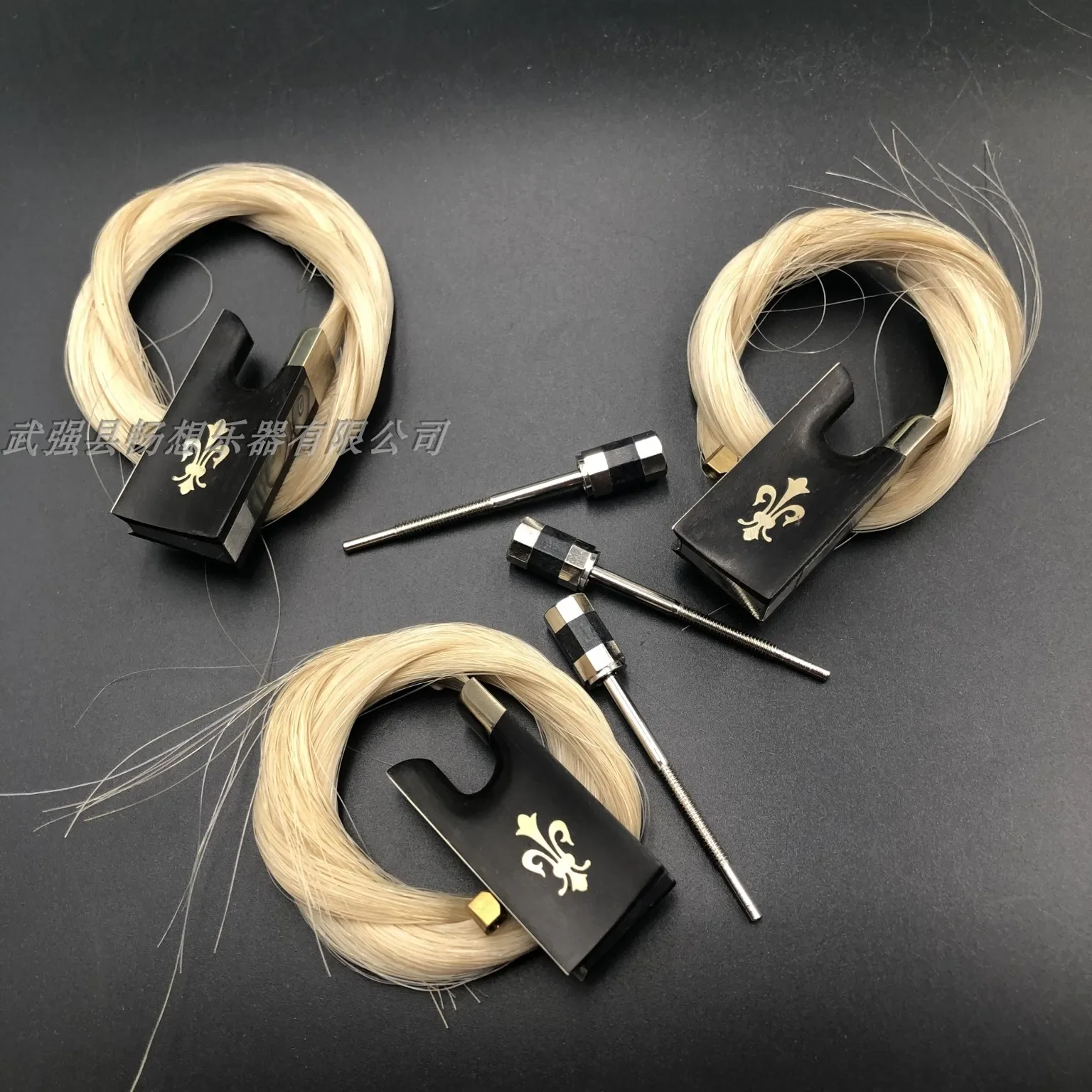 Grade A ebony 1 set Indonesian violin/cello bow frog Install screw bow horse hair 3/4-4/4 size, violin/cello parts