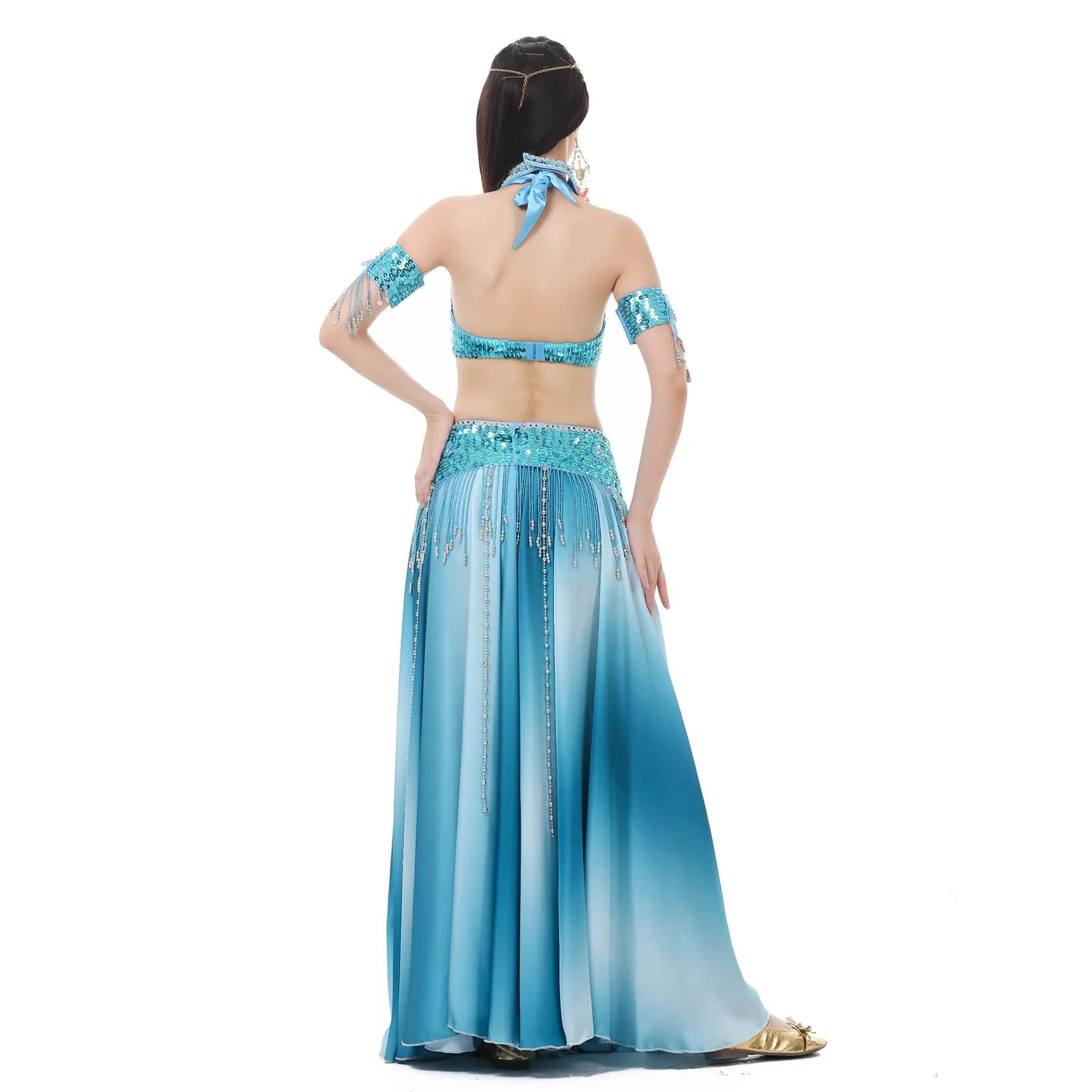 راقصة الرقص الشرقي أداء زي الربيع زي أداء الرقص الإناث مجموعة الجنية نمط 823 التدرج تنورة