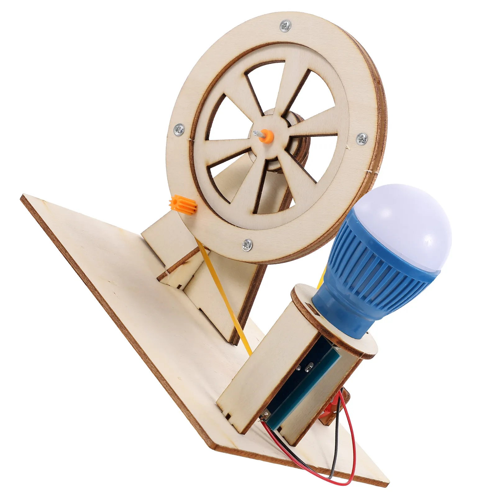 Zestaw DIY do samodzielnego montażu generatora prądu dla dzieci - eksperymenty naukowe z korbą