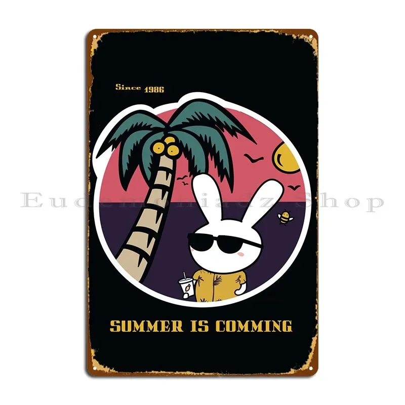 Punny Chill Summer Vintage Metal Sign Wall Plaque Pub Mural Cinema Printing Tin Sign Poster