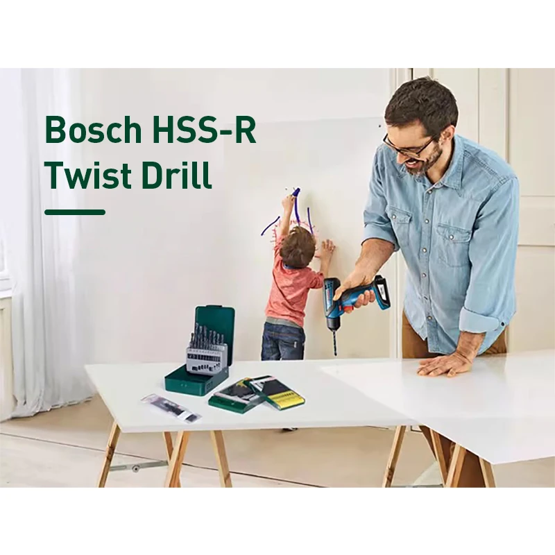 

Bosch Hss-R Twist Drill Bit Set 13Pc (1.5-6.5Mm) for Metal, Pvc - for Drill, Impact Drill, Screwdriver