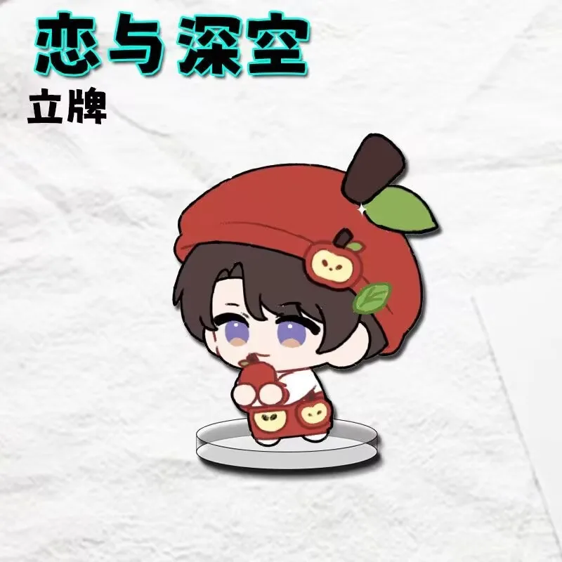 "Love and DeepSpace" Q-সংস্করণ الواقف لطيف وعالي الجودة من الأكريليك لتزيين مكتب الكتب Qi Yu، Qin Che، Li Shen