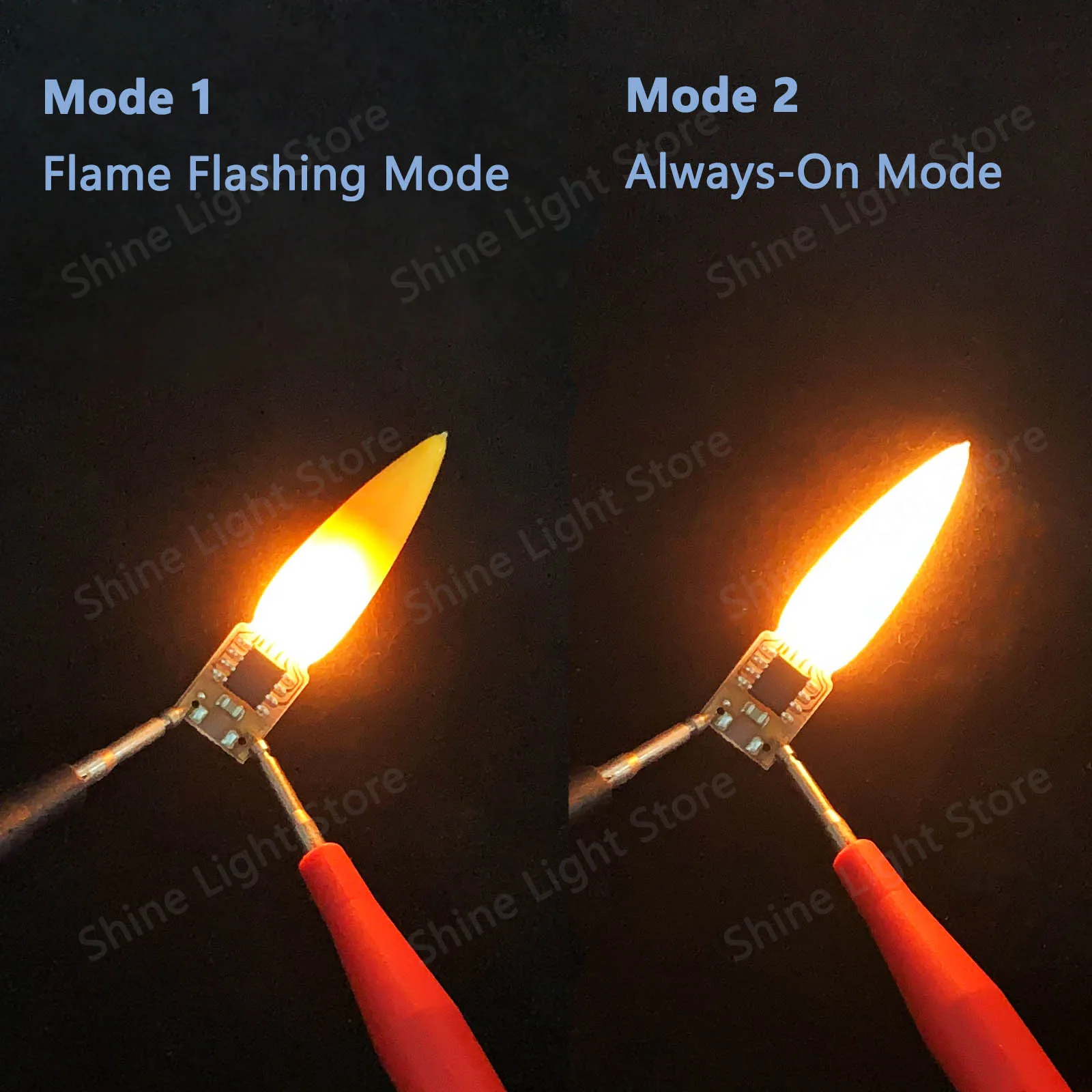 

10-50pcs 3V LED Flash Candles With 2 Modes Flame Filament Diode Birthday Party Decoration Light Bulb Accessories