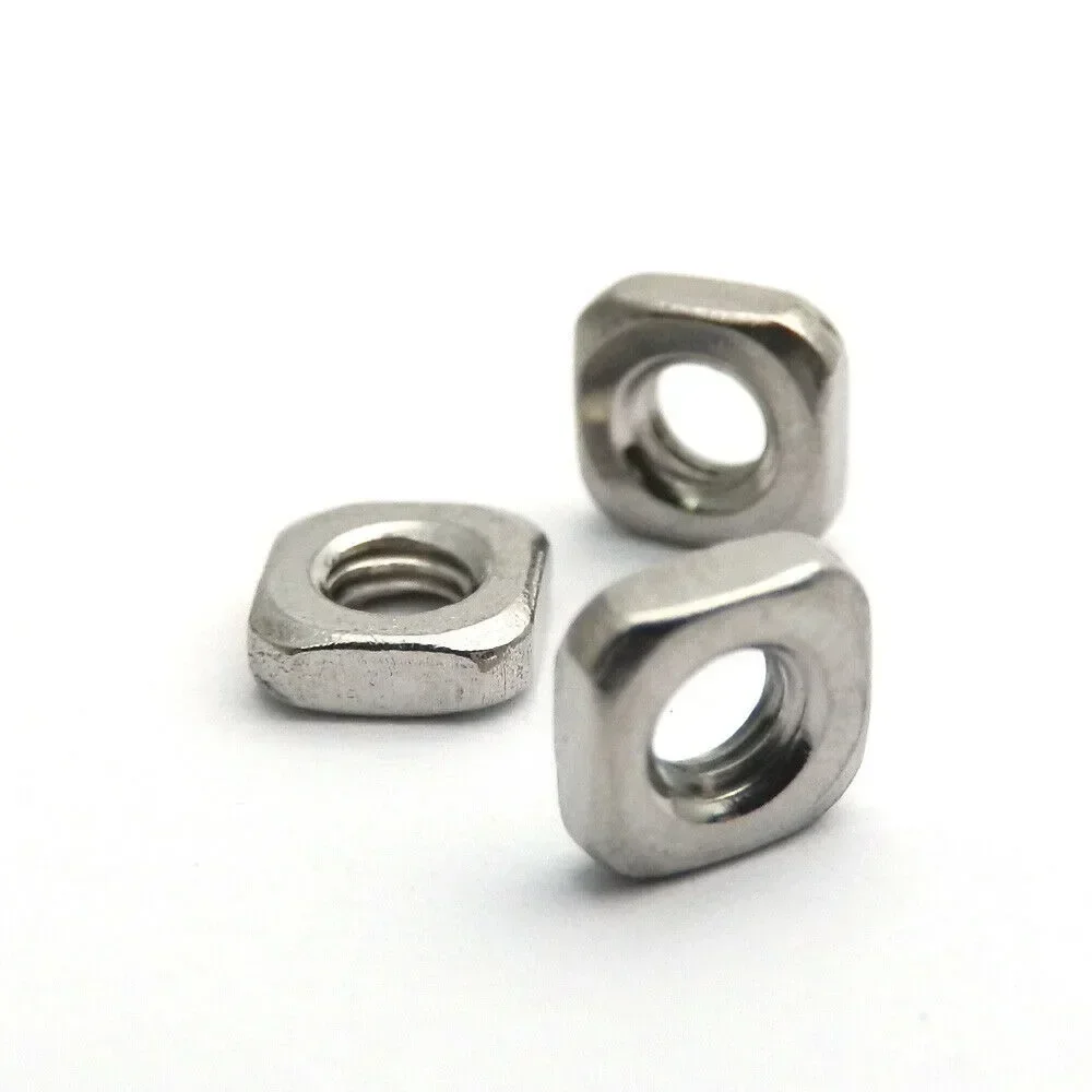 500pcs/lot M5 M5x8x2.6 Thin Square Nuts A2 304 Stainless Steel    Blocks DIN562 High Quality  Type Hardware Acessory