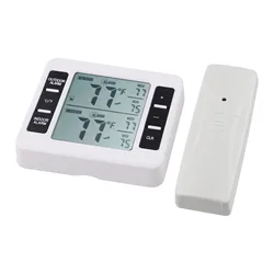 Wireless Refrigerator Thermometer with 12 Sensor Digital Temperature Monitoring for Fridge/Freezer Alarm Function