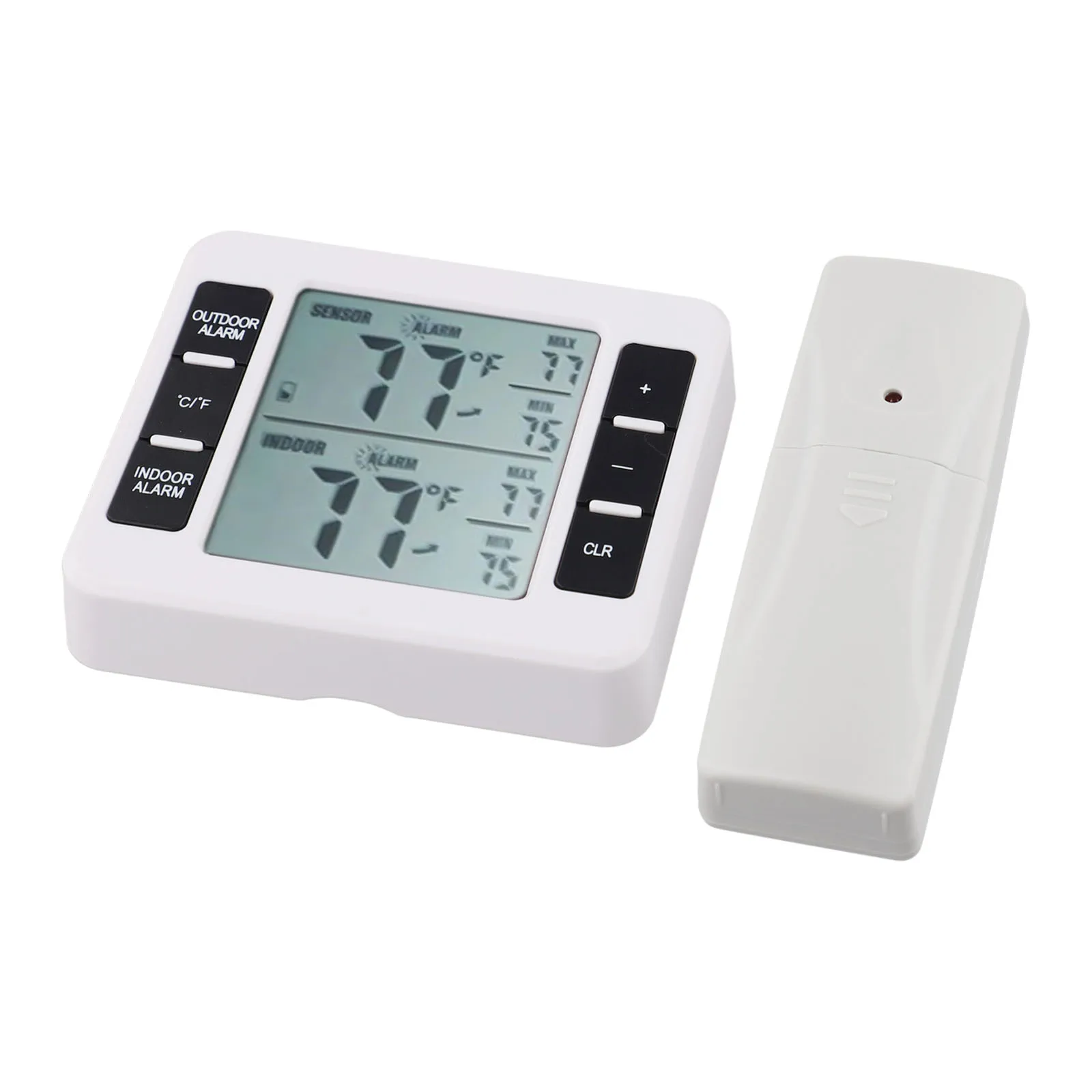 Wireless Refrigerator Thermometer with 12 Sensor Digital Temperature Monitoring for Fridge/Freezer Alarm Function
