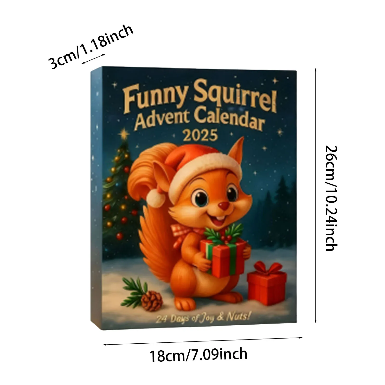 لعبة الطبخ مضحكة السنجاب تقويم القدوم تشريح عيد الميلاد العد التنازلي قلادة تحتوي على 24 مؤقت أكريليك المطبخ يختتم #3