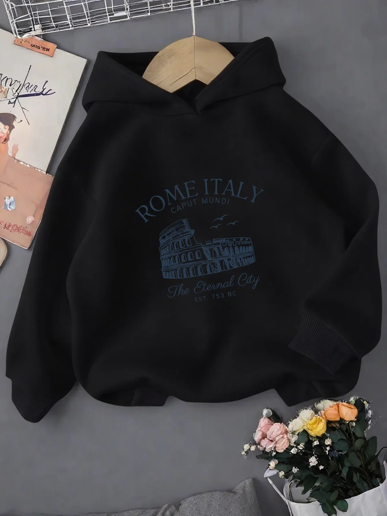 Funny SHUT UP Letter Slogan Graphic Hoodies for Teen Boys Girls Printed Sweatshirt Y2K Birthday Present School Hooded Tops