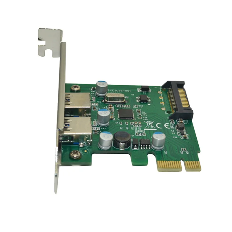 USB 3. 0 PCI Express Expansion Card Adapter 2 Port USB3.0 Hub Internal SATA Power Supply USB 3 to PCIE PCI Express Adapter Cards