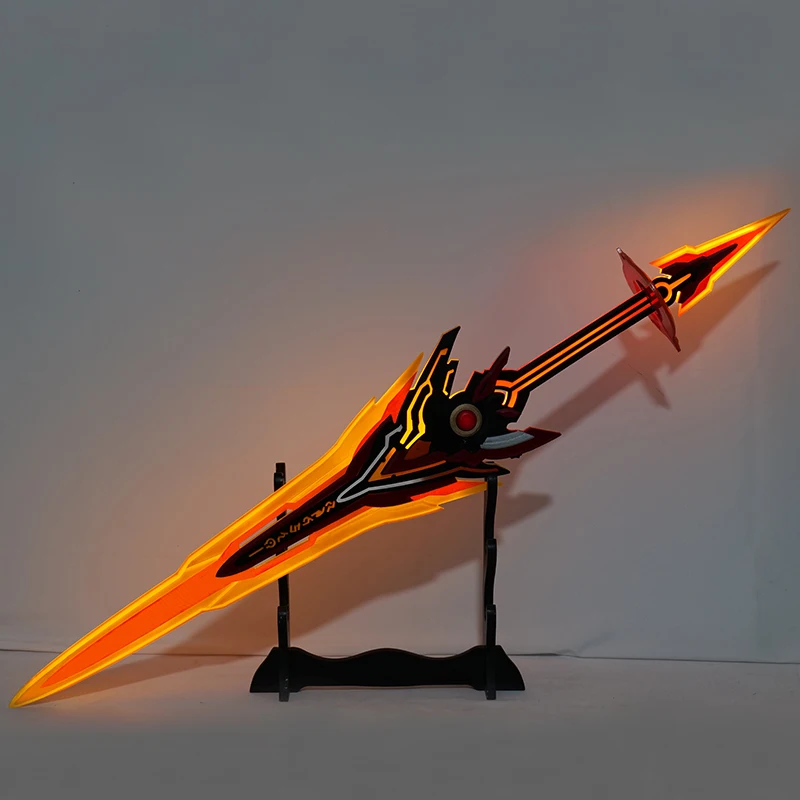 

Glowing Heaven Fire Jument Cosplay Prop Weapon Sword for Honkai Impact 3rd Post Aalyptic Wasteland Themed Gng