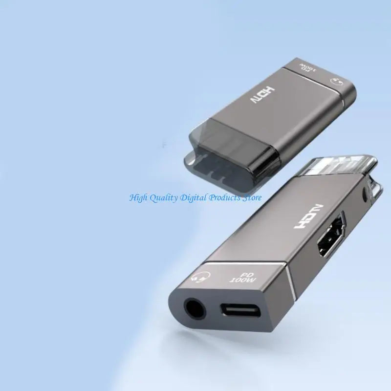 

U2JE USB C to HDTV Converters Adapters 4K 60Hz Resolution for Laptop Tablets Headphone PD100W