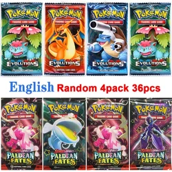 36/40pcs Pokemon Cards Scarlet Violet Paradox Rift GX Vmax EX Mega Energy Shining Game Collection Battle Transaction Card Gifts