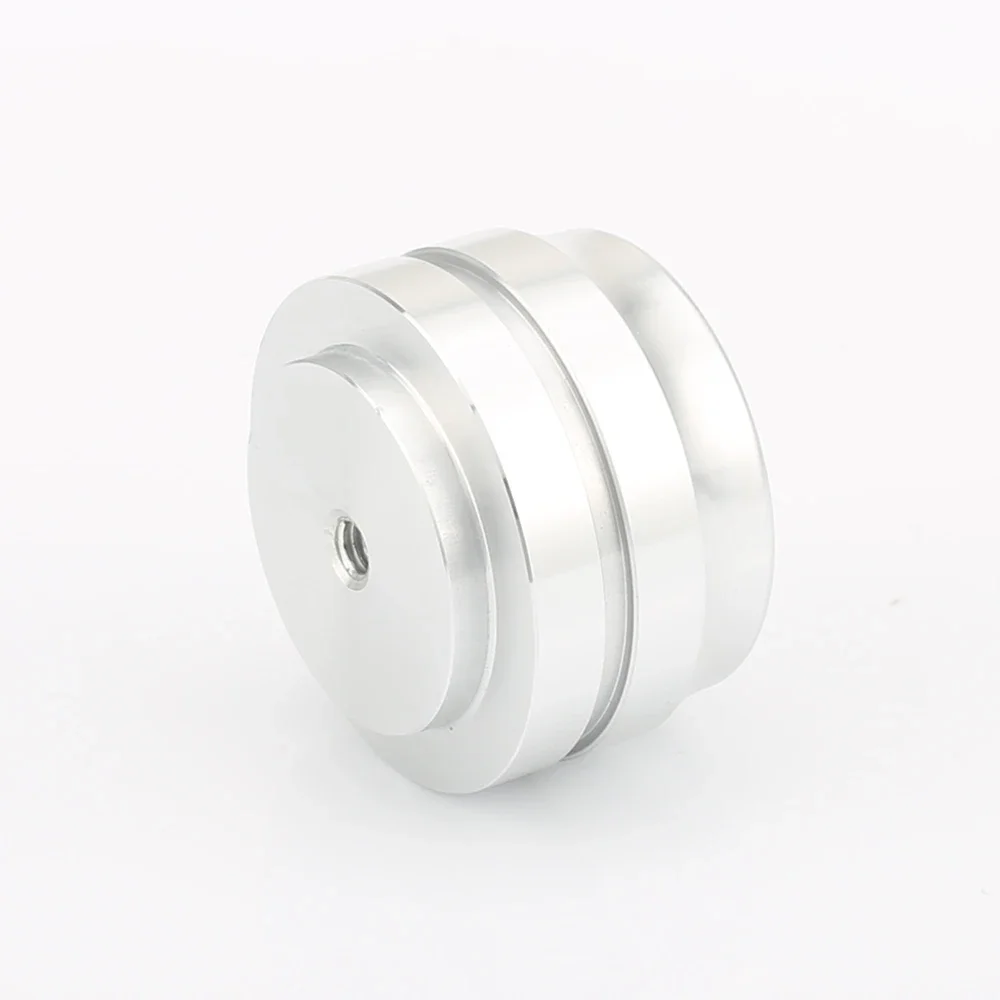 4xAudiocrast FT001 الفضة الصلبة الألومنيوم قدم وسادة قاعدة 23*33 مللي متر مشغل أقراص مضغوطة مكبر للصوت المتكلم