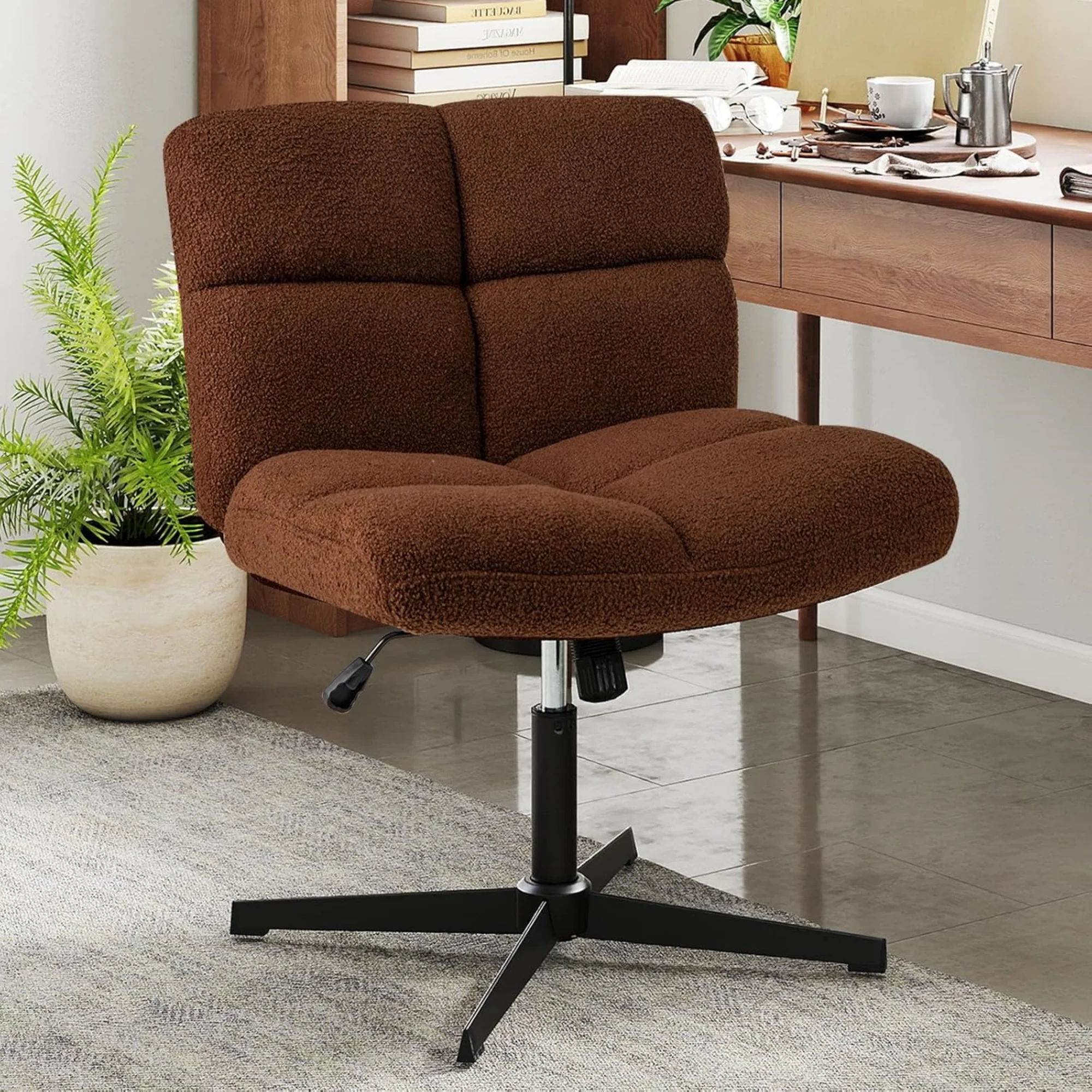 Task Chair Mid Back - Cadeira de Escritório com Pernas Cruzadas,