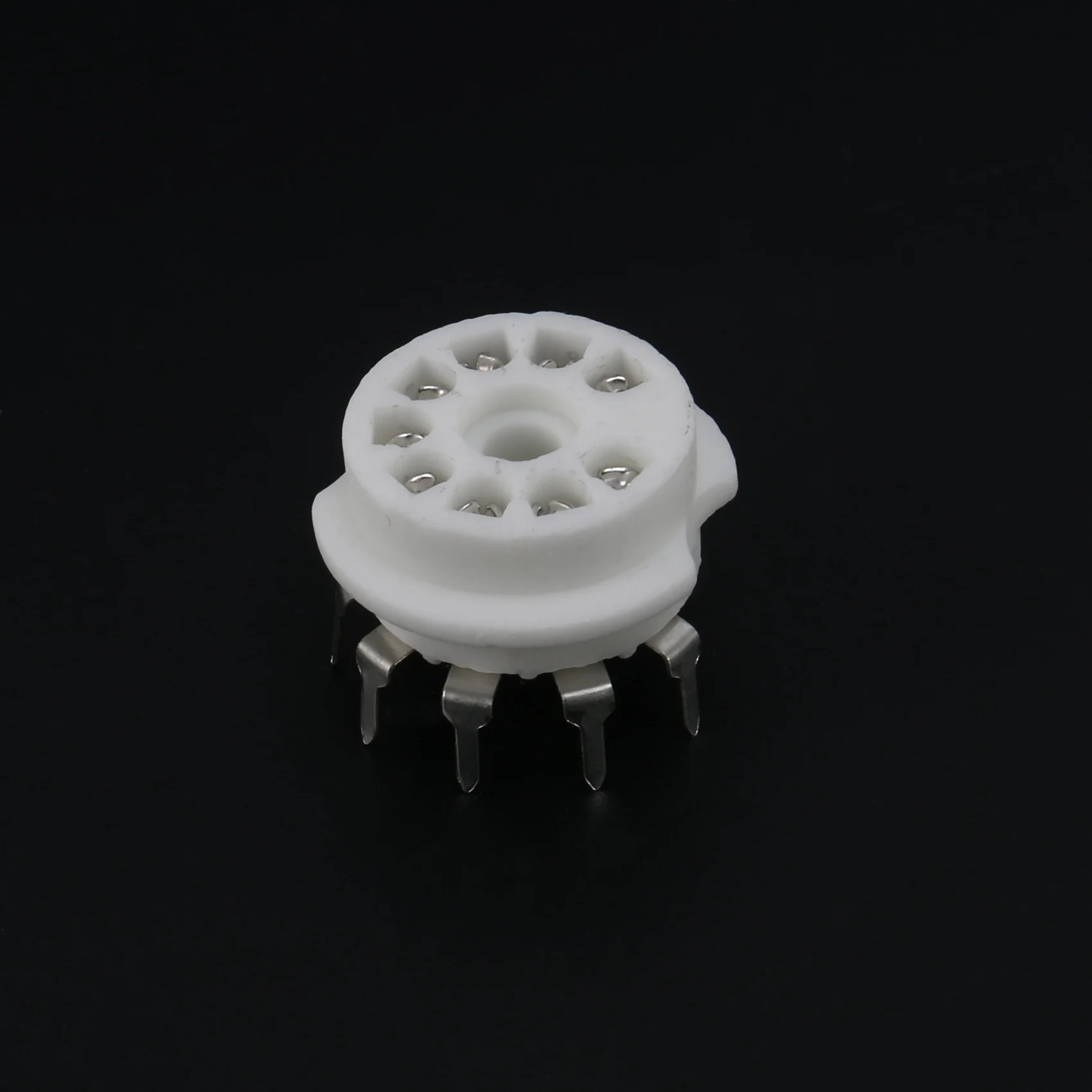 10PCS PCB 9Pin Ceramic B9A Vacuum Tube Socket Audio HIFI DIY Amps for 12AX7 12AU7 12AT7 ECC81 ECC82 ECC83 Silver-Plated