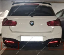 Rear Diffuser Exhaust Pipe Trim Splitter for BMW 1 Series F20 Rear Bumper Side Lip Spoiler 116d 118i 120d 120i 125i 2015-2019LCI