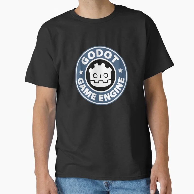 

Godot Funny Ubuntu Linux software engineer gift T-shirt for developer large size Adult Tops S-6XL mens clothing